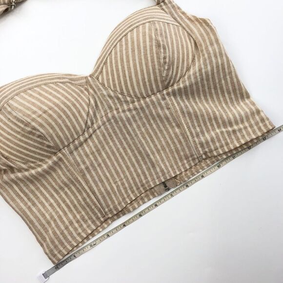 superdown Rudy Halter Top in Beige & White Small‎ - Picture 11 of 11